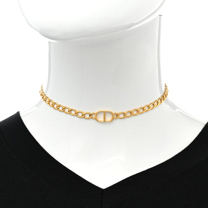 Christian Dior Metal Petit CD Choker Necklace Gold 2 of 7