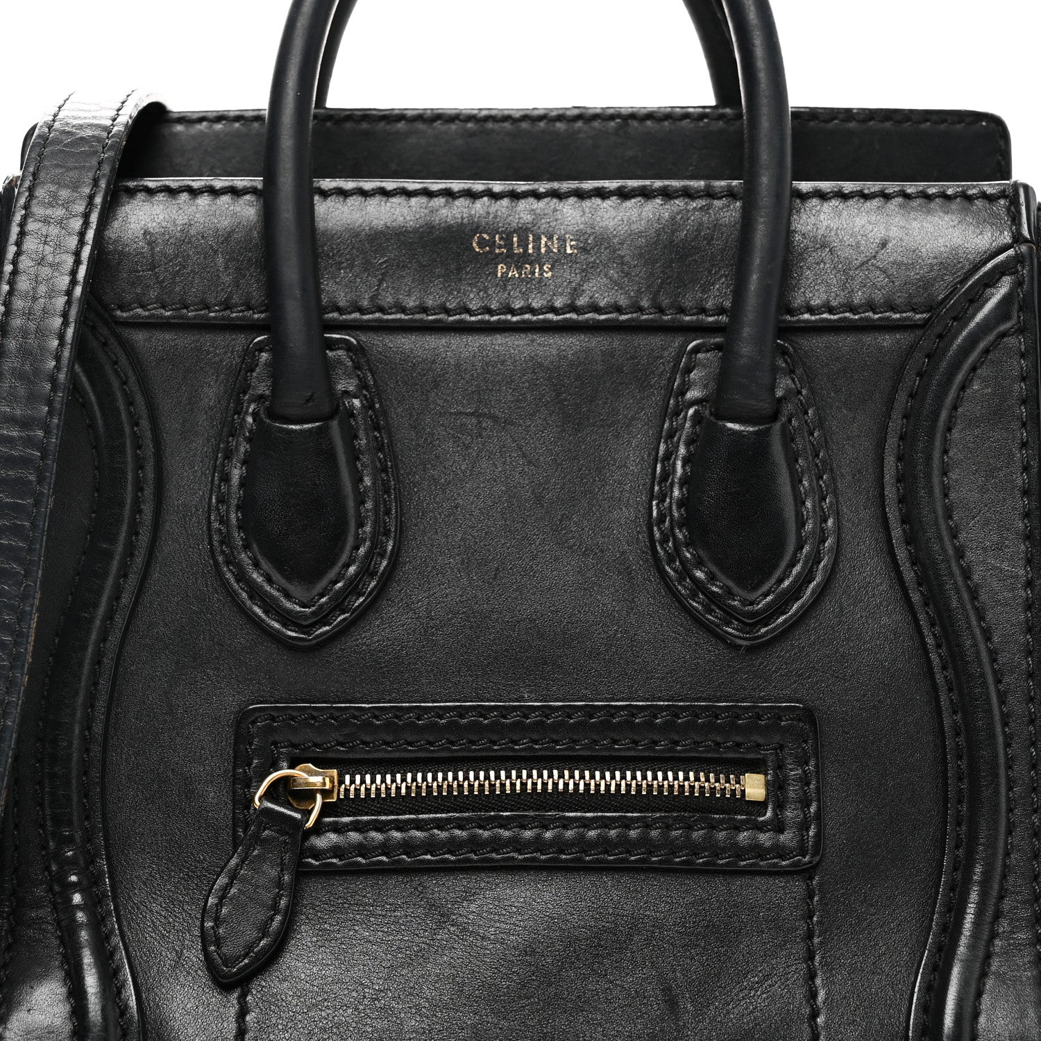 Celine Smooth Calfskin Nano Luggage Black 7 of 12