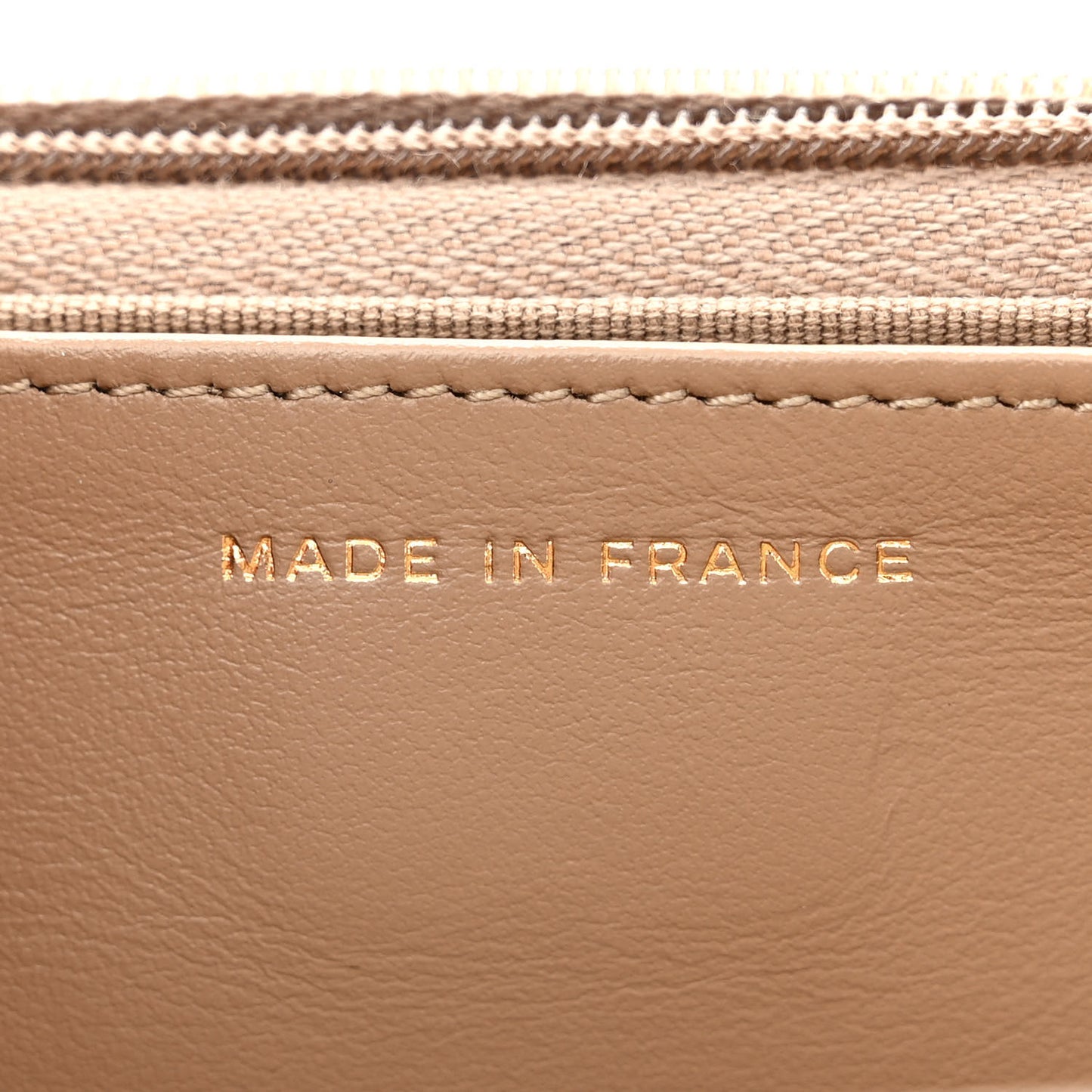 Caviar Quilted Wallet on Chain WOC Dark Beige