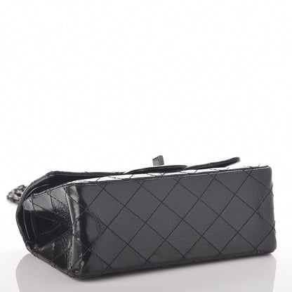 Chanel Shiny Aged Calfskin Quilted 2.55 Reissue 224 Flap So Black 5 of 9