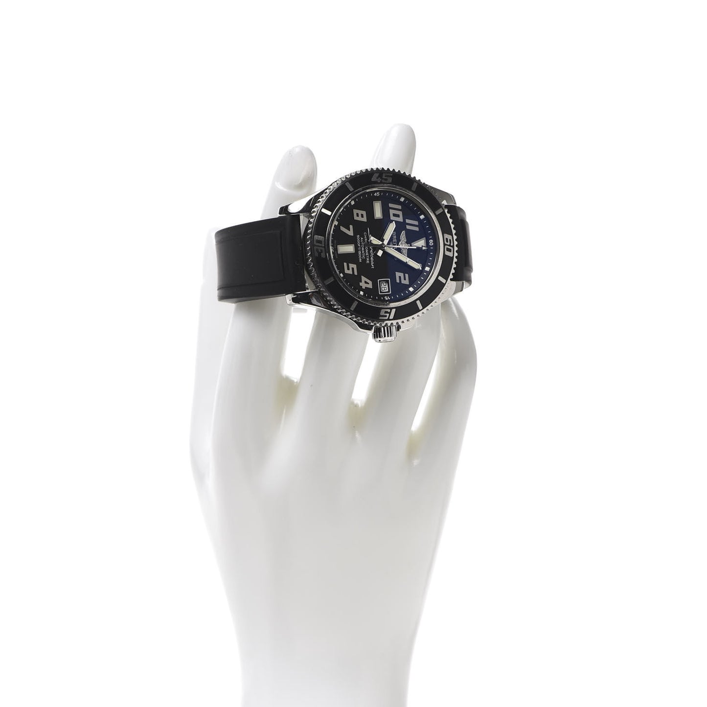 Stainless Steel Rubber 42mm SuperOcean Automatic Watch Black A17364
