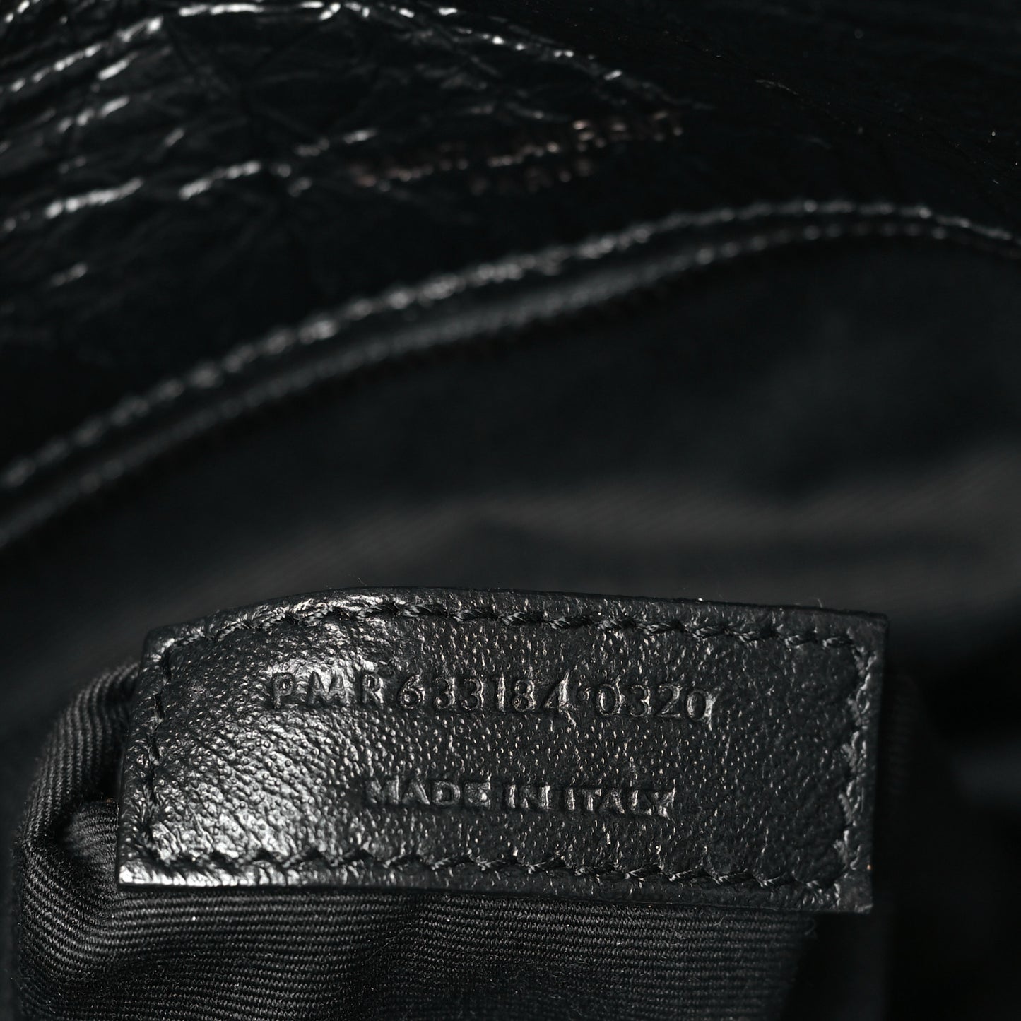 Crinkled Calfskin Matelasse Monogram Medium Niki Chain Satchel Black