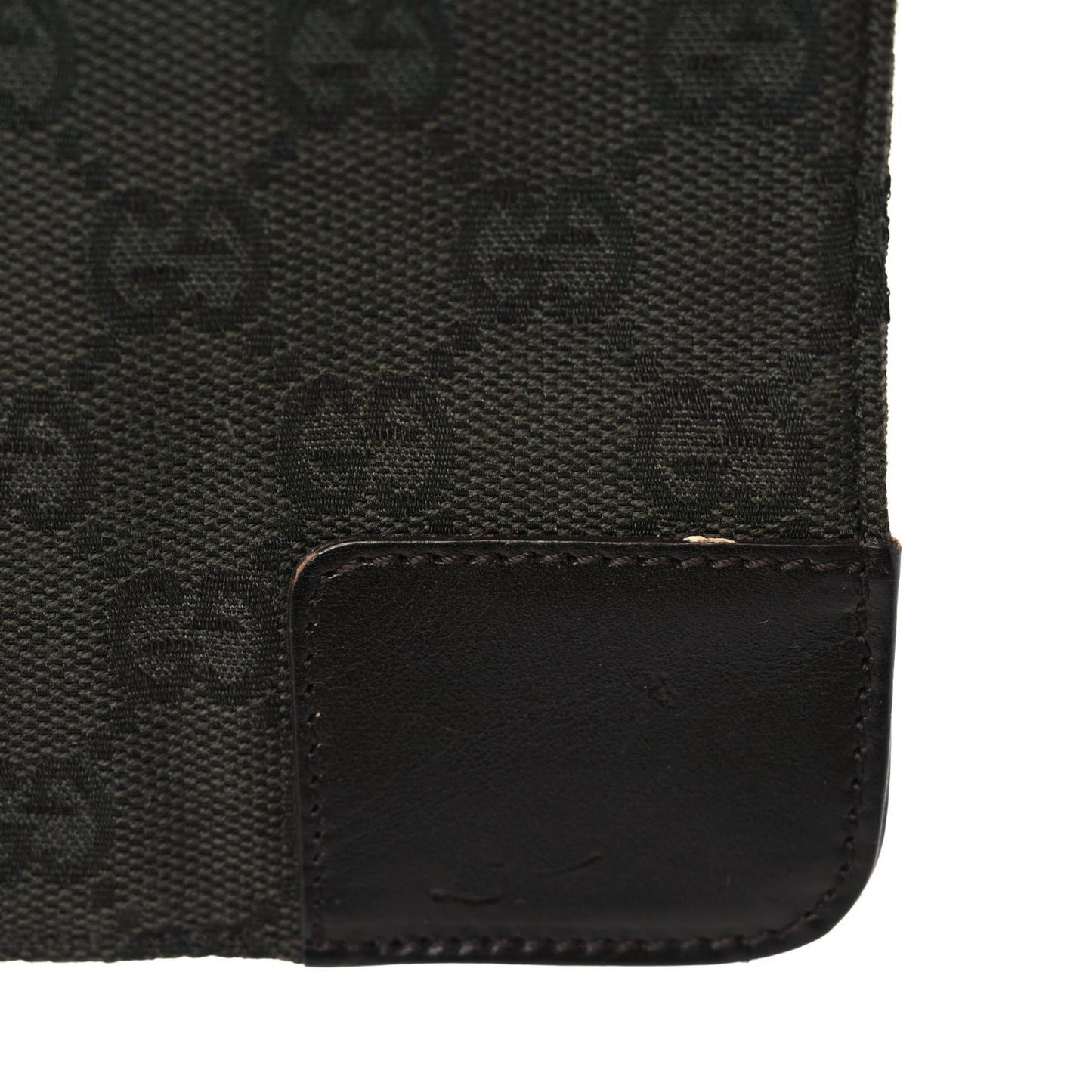 Monogram Zip Pouch Green