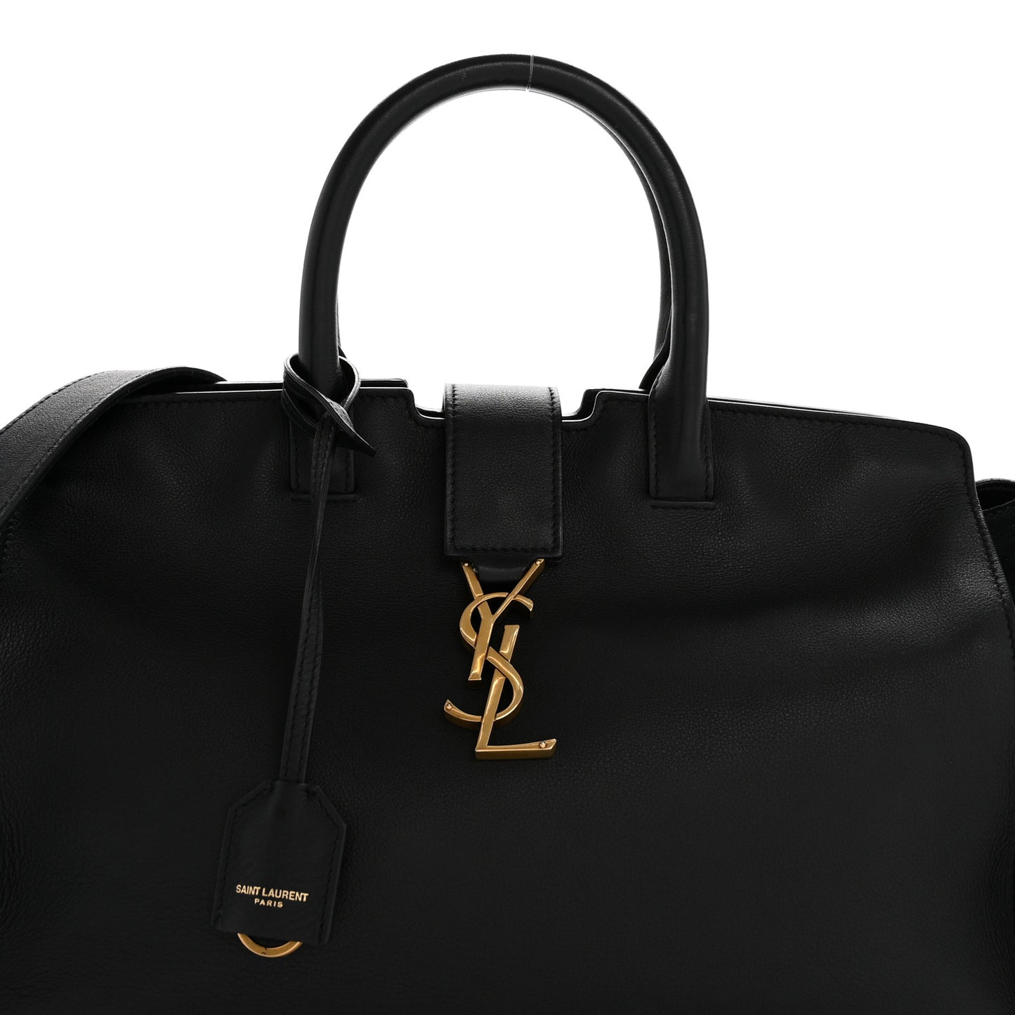 Calfskin Suede Small Monogram Downtown Cabas Black