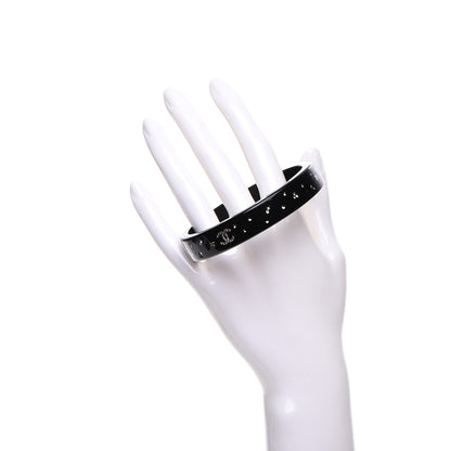 Chanel Resin Crystal CC Bangle Black 2 of 4