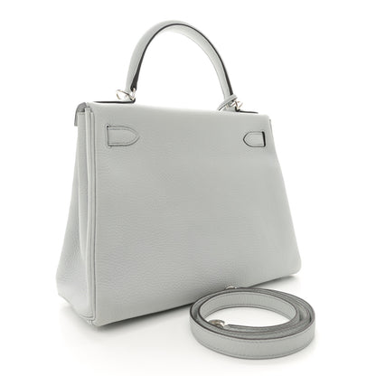 Hermes Taurillon Clemence Kelly Retourne 28 Bleu Pale 3 of 12