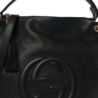 Gucci Pebbled Calfskin Large Soho Hobo Black 8 of 10