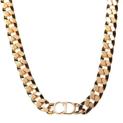 Christian Dior Metal Danseuse Etoile Chain Choker Necklace Gold 1 of 6