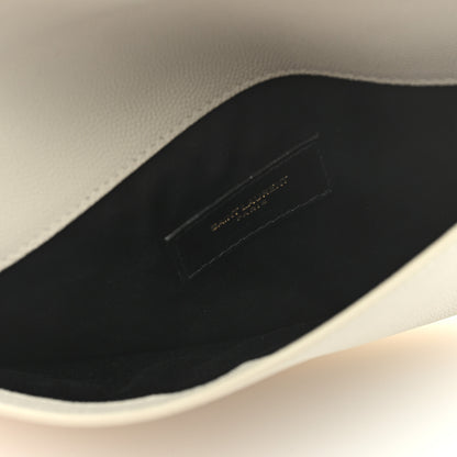 Saint Laurent Grain De Poudre Uptown Pouch Blanc Vintage 5 of 6