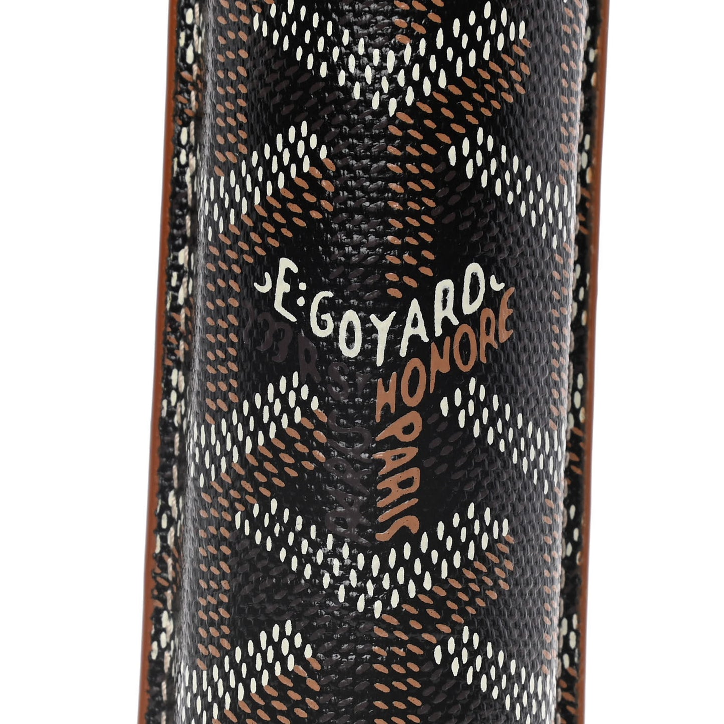 Goyardine Churchill Single Cigar Case Black Gold