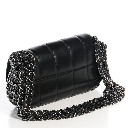 Chanel Lambskin Chocolate Bar 5 Chain Flap Black 3 of 8