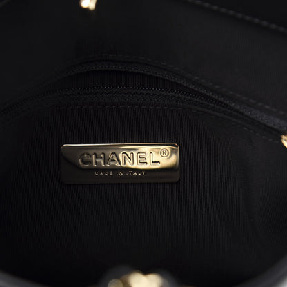 Chanel Lambskin Stitched CC Chain Backpack Black 5 of 9