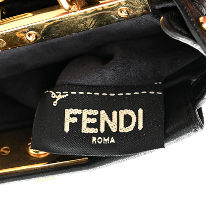 Fendi Nappa Micro Peekaboo Iconic Satchel Black 7 of 13