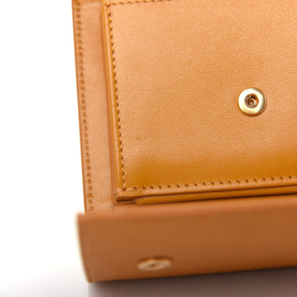 Celine Grained Calfskin Small Multifunction Folded Wallet Safron 8 of 10
