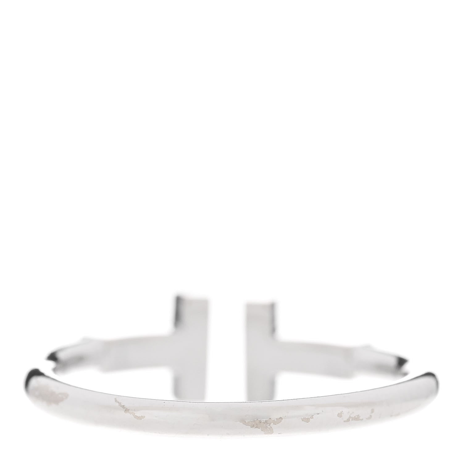 Tiffany 18K White Gold T Wire Ring 54 7 3 of 4