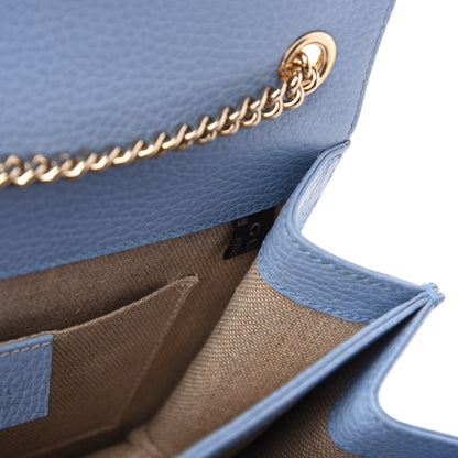 Gucci Dollar Calfskin Small Interlocking G Shoulder Bag Mineral Blue 10 of 11
