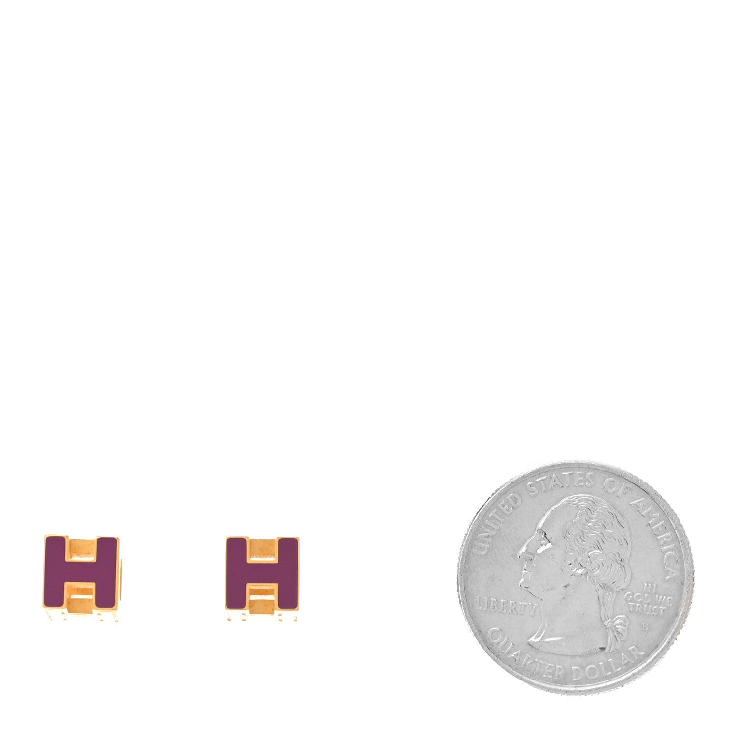 Hermes Gold Lacquered Cage d'H Earrings Anemone 2 of 7