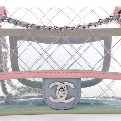 Chanel Lambskin PVC Quilted Mini Coco Splash Flap Blue Green 8 of 18