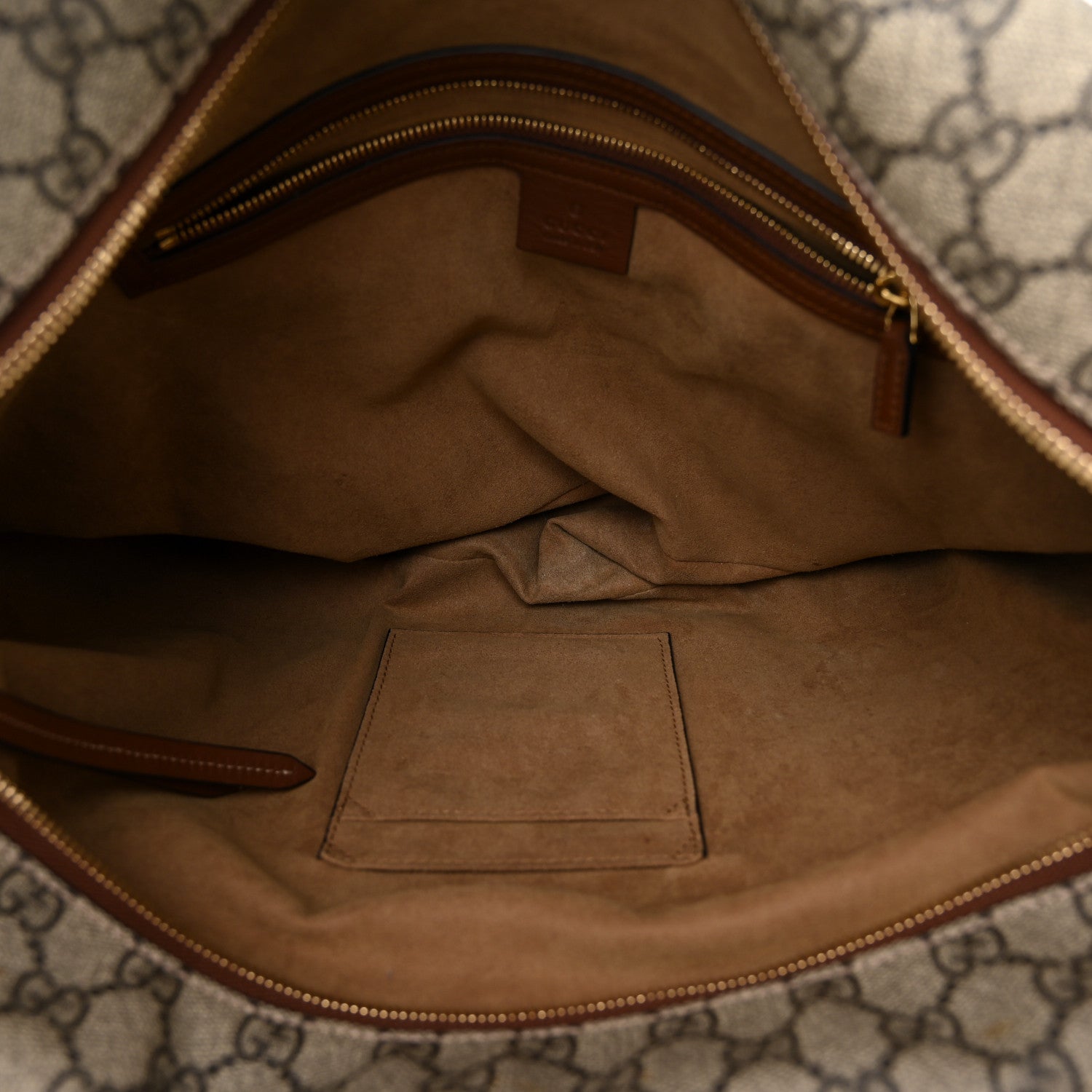 Gucci GG Supreme Monogram Large Linea A Hobo Light Brown 5 of 12