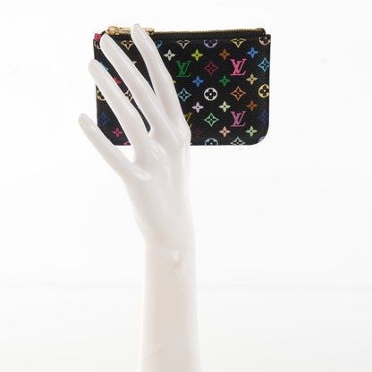 Louis Vuitton Monogram Multicolor Key Pouch Black Grenade 2 of 7