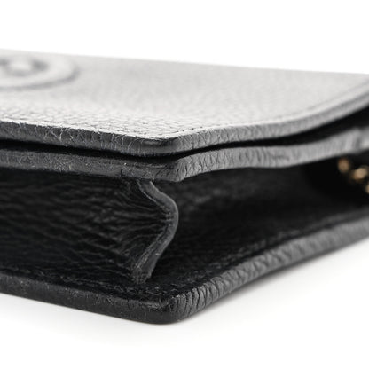 Gucci Pebbled Calfskin Soho Wallet on Chain Black 9 of 9