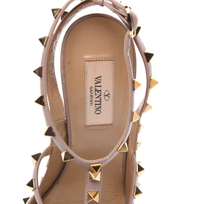 Valentino Garavani Patent Nappa Rockstud Ankle Strap 100mm Pumps 40 Black Poudre 7 of 9