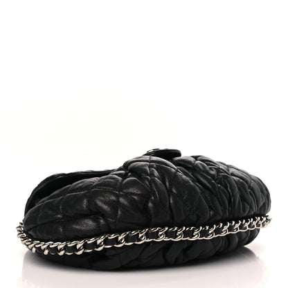 Chanel Washed Lambskin Quilted Chain Around Flap Black 4 of 10