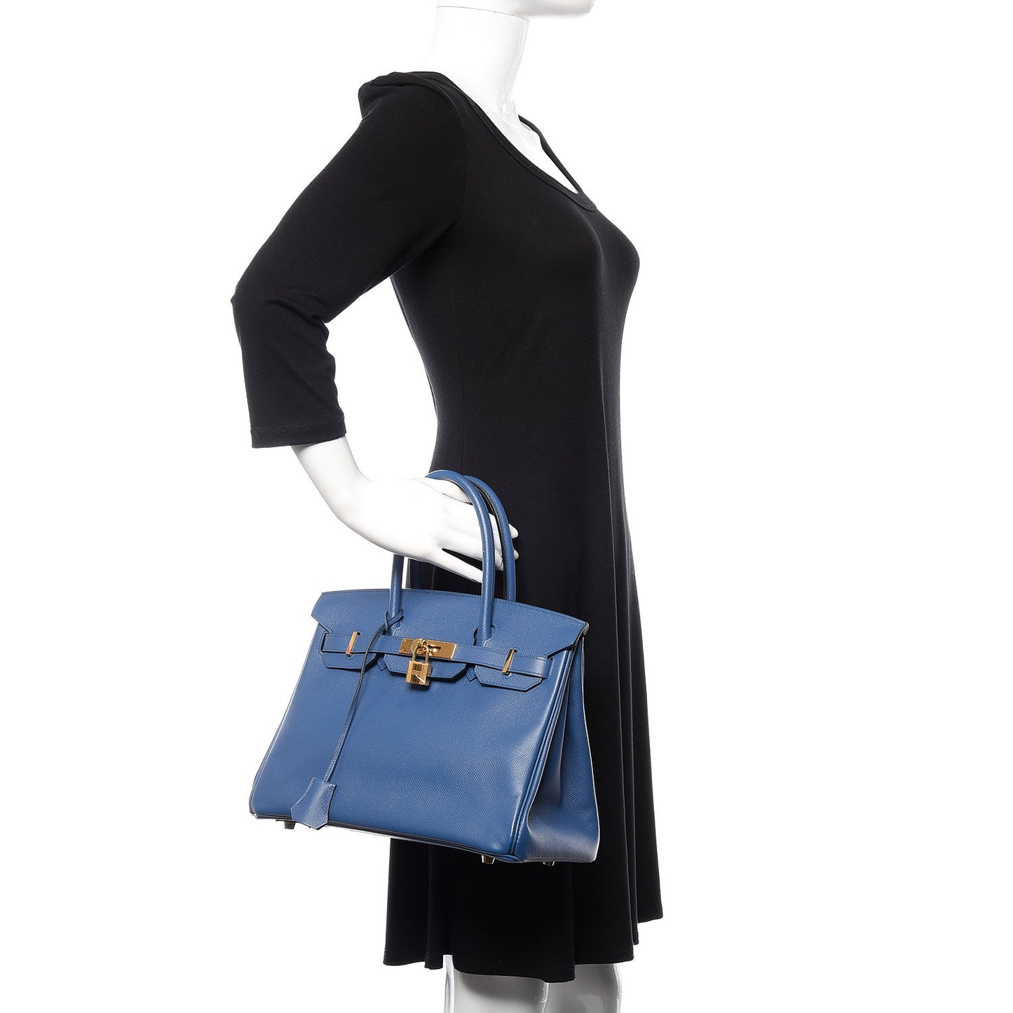 Epsom Birkin 30 Bleu