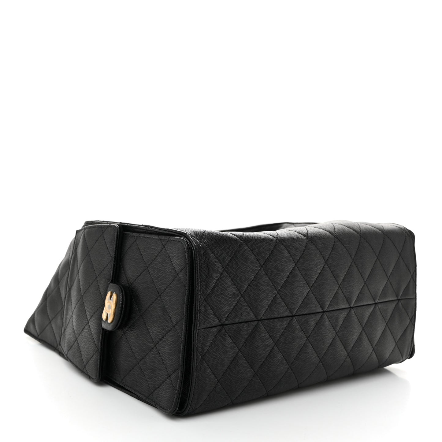 Caviar Quilted Medium Chanel 25 Handbag Black