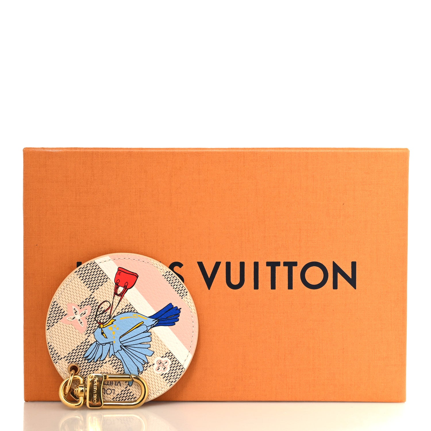 Louis Vuitton Damier Azur 2018 Christmas Animation Bag Charm Key Ring 4 of 4