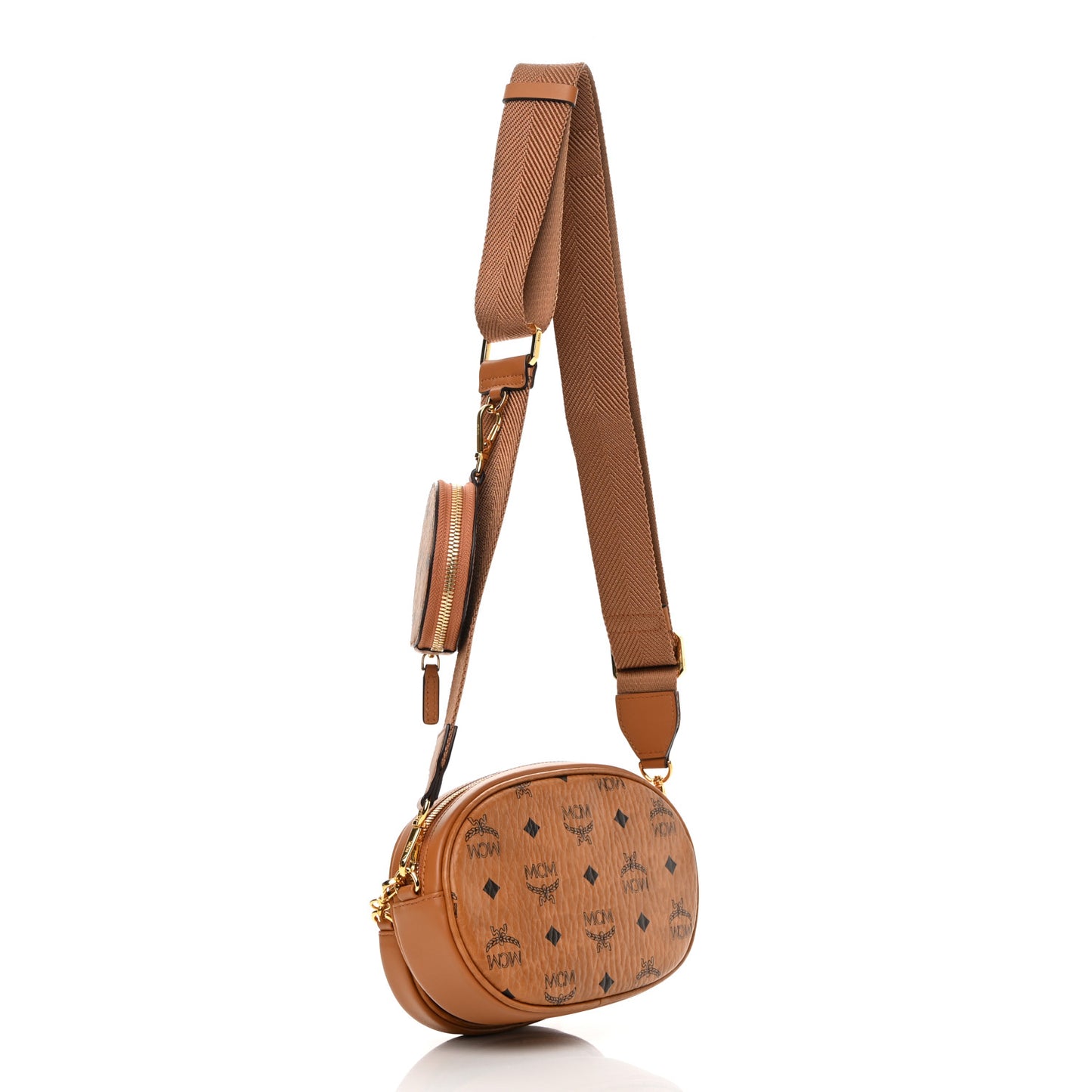 Visetos Small Aren Multifunction Crossbody Pouch Cognac