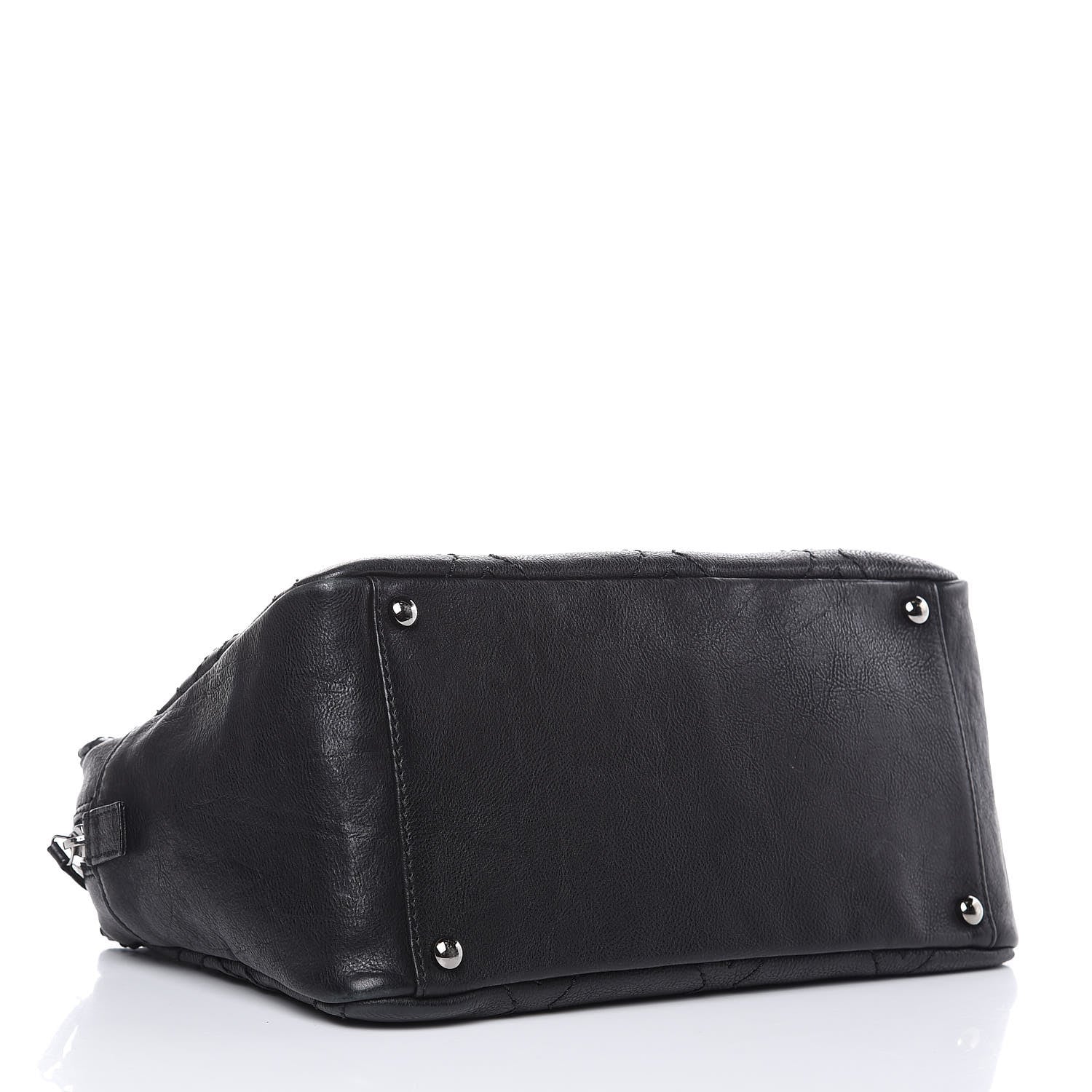 Chanel Calfskin Small Diamond Stitch Tote Black 4 of 13