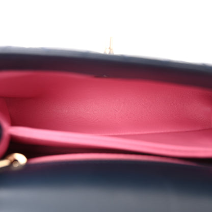 Chanel Goatskin Quilted Extra Mini Rainbow Coco Handle Flap Navy Blue 5 of 11