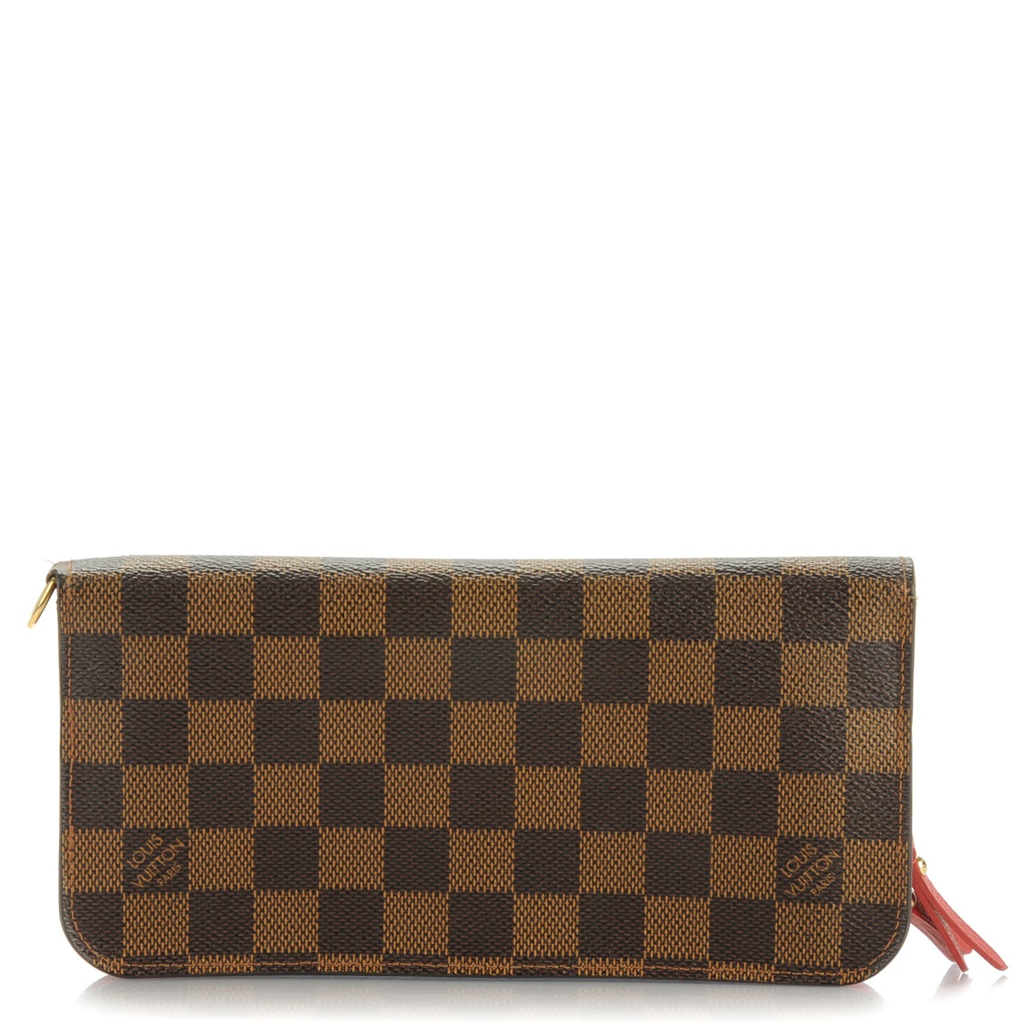 Damier Ebene Insolite Wallet Rouge
