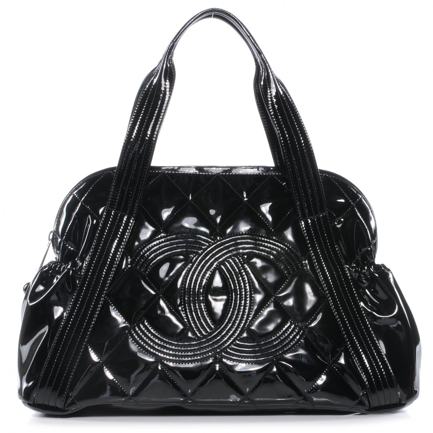 Chanel Vinyl Quilted CC Large Tote Black 1 of 7