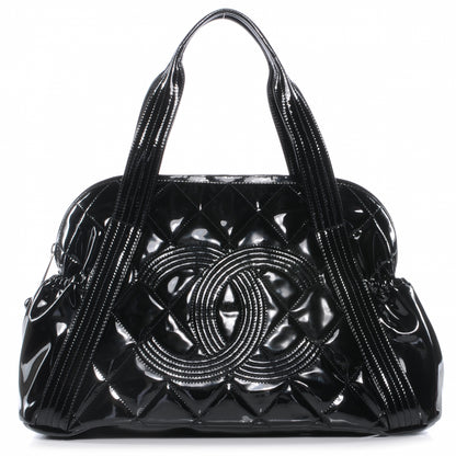 Chanel Vinyl Quilted CC Large Tote Black 1 of 7