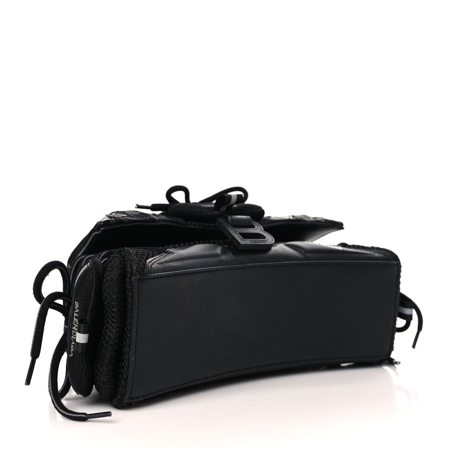 Balenciaga Faux Calfskin Fabric Small Sneakerhead Top Handle Bag Black 4 of 10