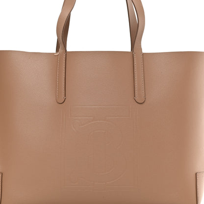 Burberry Calfskin TB Motif Embossed Medium Tote Camel 9 of 18