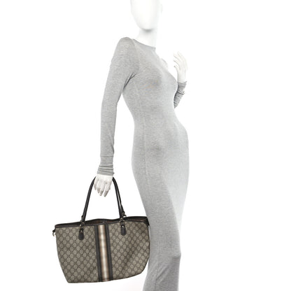 Gucci GG Plus Monogram Web Tote Dark Brown 2 of 13