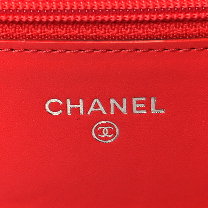 Chanel Caviar Timeless CC Wallet On Chain WOC Coral 7 of 9