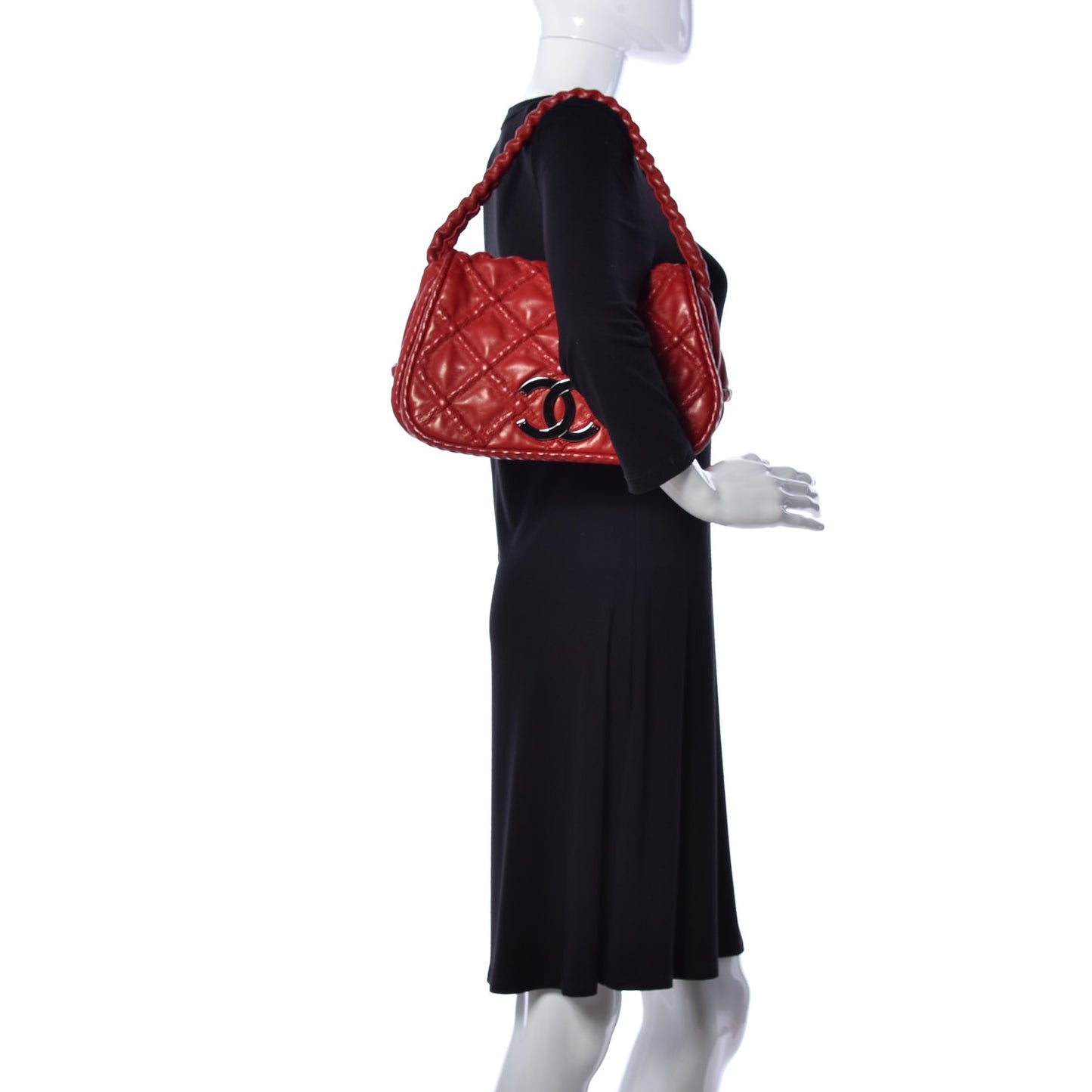 Lambskin Hidden Chain Flap Red