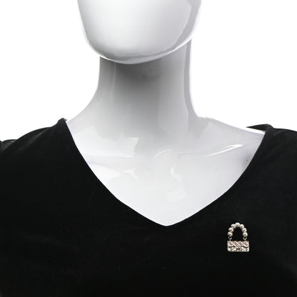 Chanel Pearl Quilted Flap Brooch Gold 2 of 7