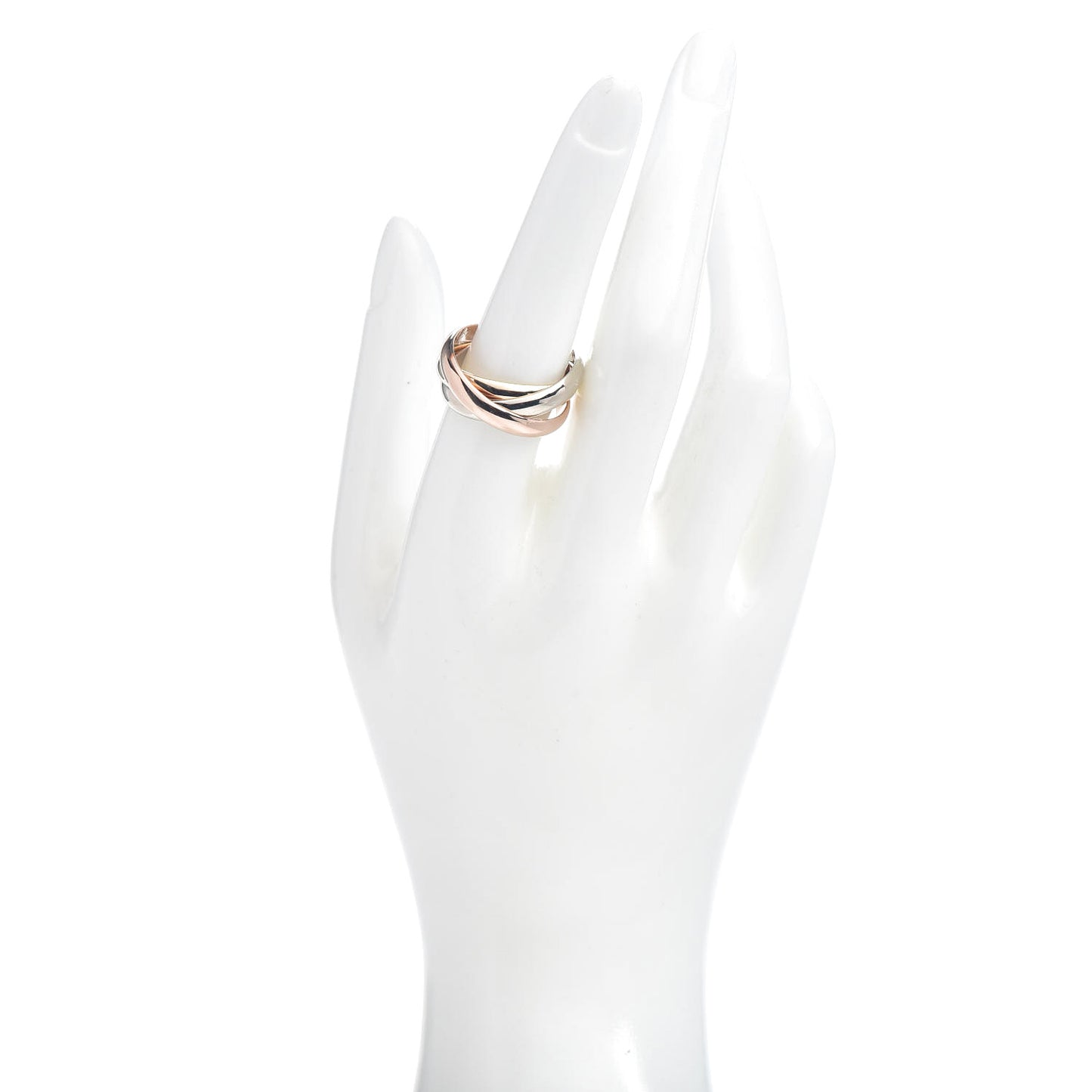 18K Pink Yellow White Gold Classic Trinity Ring 59 8.75
