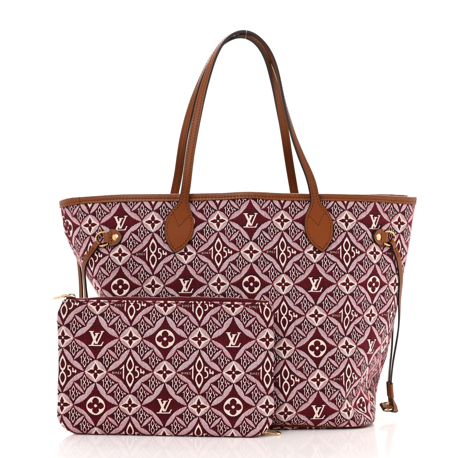 Louis Vuitton Jacquard Since 1854 Neverfull MM Bordeaux 3 of 12