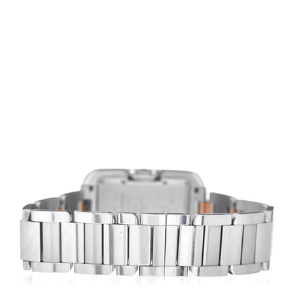 Cartier Stainless Steel 18K Pink Gold 30mm Tank Anglaise Quartz Watch 3 of 5