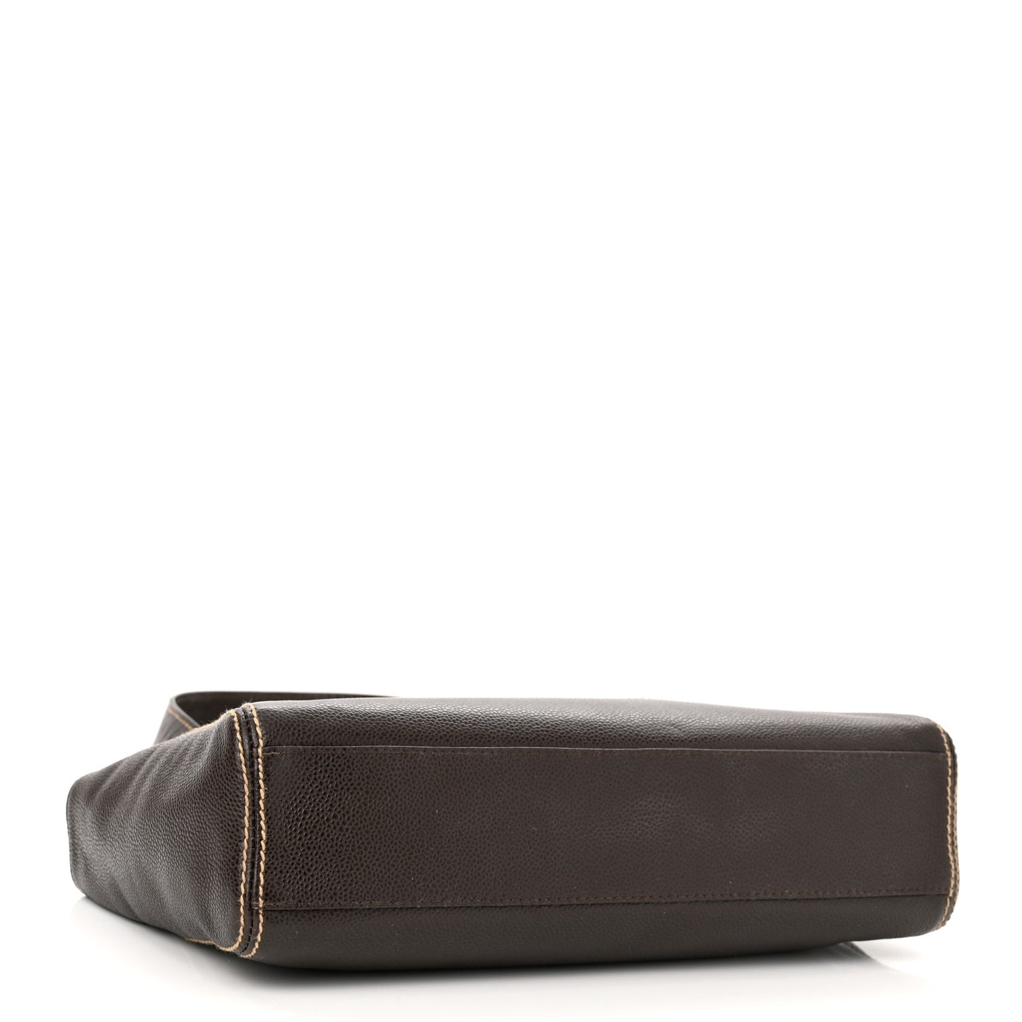 Caviar Stitched CC Shoulder Bag Brown