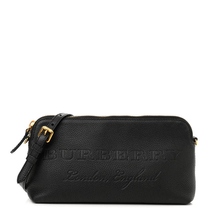 Burberry Grainy Calfskin Embossed Crossbody Bag Black 1 of 9