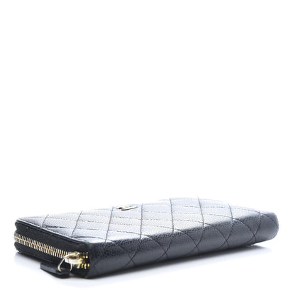 Chanel Caviar Quilted Large Gusset Zip Around Wallet Black 4 of 10