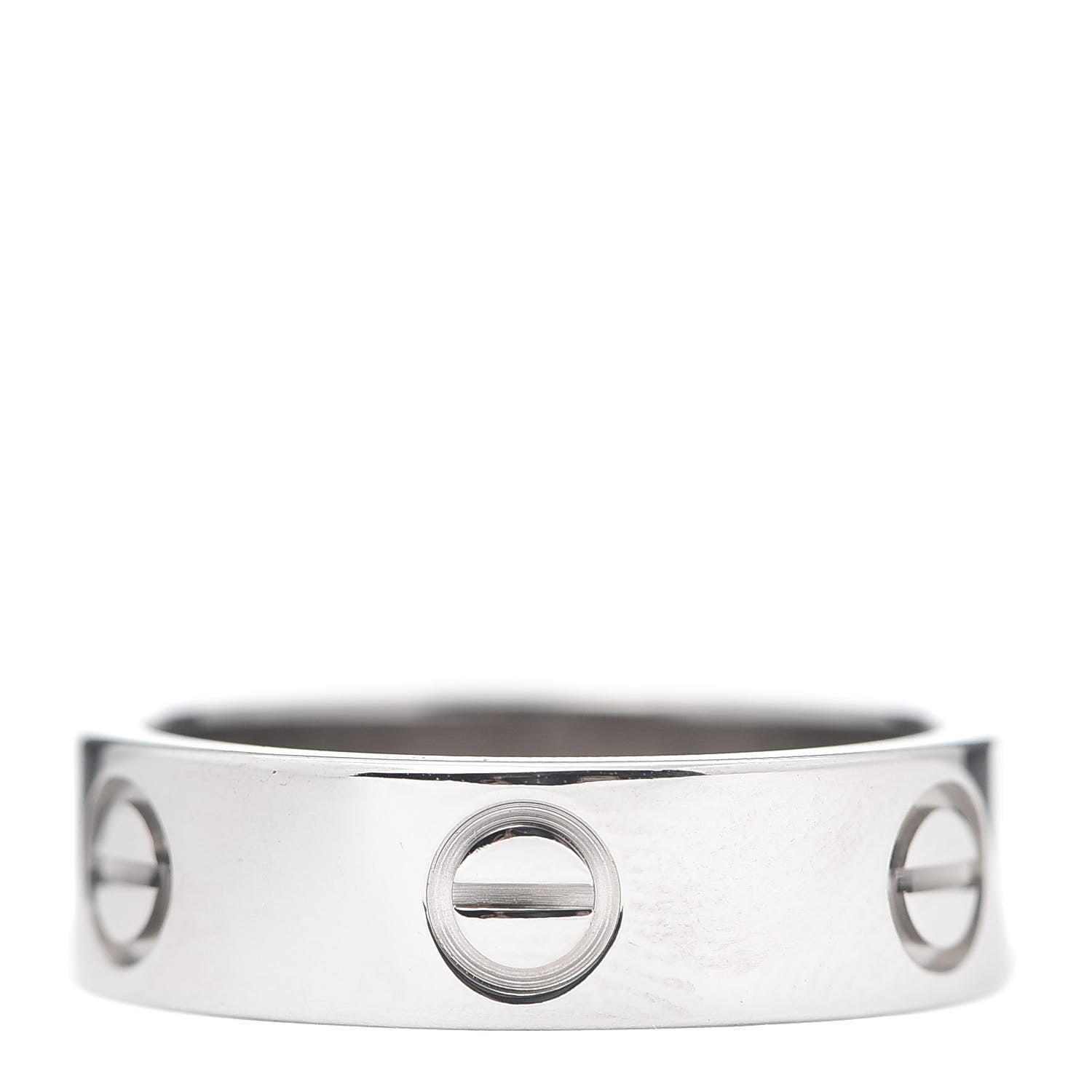 Cartier 18K White Gold 5.5mm LOVE Ring 52 6 1 of 4