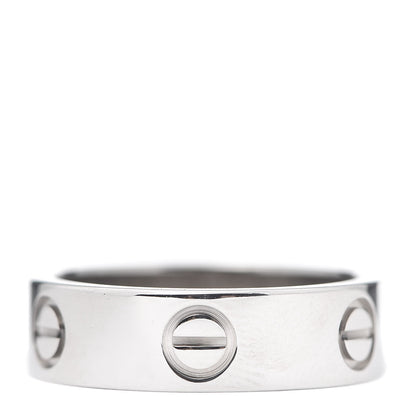 Cartier 18K White Gold 5.5mm LOVE Ring 52 6 1 of 4